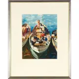 Untitled by Maurice Logan, Watercolor Fishing boats, offered May 2023
