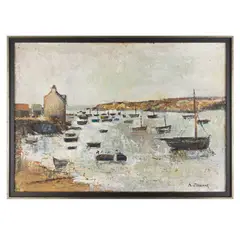 Port Avec Bateaux by Michel Jouenne, oil on canvas, offered May 2023