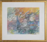 Untitled by David Miller, Watercolor, gouache and ink on paper, offered Oct 2021