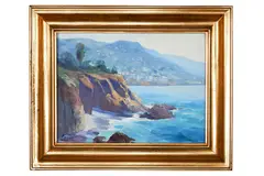 Coastline by Ralph Love, Oil on artist board, offered Jun 2021