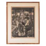 Kharkov USSR Railway Station by Al Hirschfeld, 1928, Lithograph, offered Jun 2021