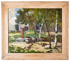 The Watering Hole by Wilbur Henry Lansil, 1895, Oil on canvas, offered Apr 2021