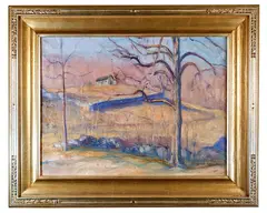 Impressionist landscape by Hope Smith, Oil on canvas, offered Apr 2021