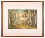 Tonalist Landscape by Walter Simmons Hunt, Pastel, offered Apr 2021