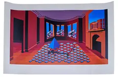 Rumor by Michael Challenger, Serigraph. 1977, offered Apr 2021