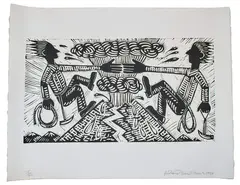 Woodblock. 1986. Edition 40 by Richard Mock, Pencil, offered Apr 2021
