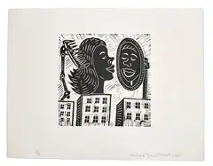 Untitled by Richard Mock, Woodcut. 1986, offered Apr 2021