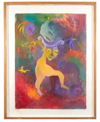 Untitled by Darinka Blagaj, Pastel and gouache. 1992, offered Apr 2021