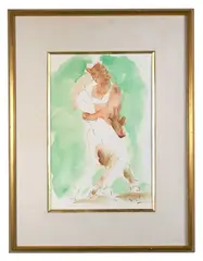 Untitled by Vértes Marcell, Watercolor on paper, offered Apr 2021