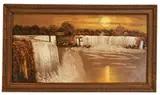 Niagara Falls - by H.L. Herley, 1938, Oil on board. Incised title and date on back, offered Apr 2021