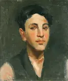 Demonstration Study by Robert Henri, Oil on canvas, offered Dec 2020