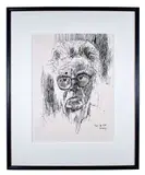 Self portrait June, 26 by Albert Alcalay, 1989, Pen and ink on paper, offered Dec 2020