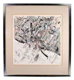 Aerial View by Albert Alcalay, 1965, etching, offered Dec 2020