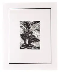 Untitled by Richard Mock, Linocut 1986, offered Dec 2020