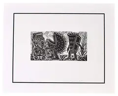 Untitled by Richard Mock, Linocut 1986, offered Dec 2020