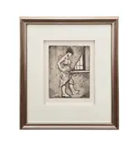 Girl by Window by Raphael Soyer, etching on wove paper, sold Oct 2024