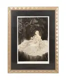Lilies - c. 1934 by Louis Icart, drypoint etching on paper, sold Oct 2024