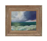 Untitled - Marine View - circa 1960 by Arne Kavli, oil on canvas, sold Oct 2024
