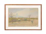 Les Fortifications by Henri Rivière, lithograph in 12 colors, sold Oct 2024