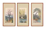 Untitled by Tōshi Yoshida, c. 1980, woodblock prints, sold Oct 2024