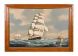 Sovereign of the Seas by Salvatore Colacicco, oil on board, sold Oct 2024