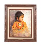 Little Jason - circa 1975 by Alfredo Rodríguez, oil on canvas, sold Nov 2024