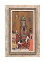 Wine Time in Venice by Louis Bosa, oil on board, sold Dec 2024