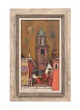 Wine Time in Venice by Louis Bosa, oil on board, sold Dec 2024