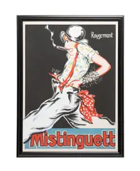 Mistinguett (Jeanne Florentine Bourgeois) by Guy de Rougemont, lithograph laid to board, sold Dec 2024