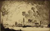Untitled by Joseph Pennell, etching on paper "The Storm", sold Oct 2018