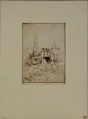 Untitled by Joseph Pennell, etching on paper "The Bridge", sold Oct 2018
