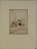 Untitled by Joseph Pennell, etching on paper "The Bridge", sold Oct 2018