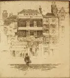 Untitled by Joseph Pennell, etching on paper "St. Bartholomew' Gate", sold Oct 2018