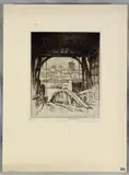Untitled by Joseph Pennell, etching on paper "Columbia Heights from Fulton Ferry", sold Oct 2018