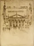 Untitled by Joseph Pennell, etching on paper "Theatre Royal, sold Oct 2018
