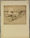 Untitled by Joseph Pennell, etching on paper "Falls Station, sold Oct 2018