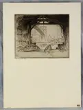 Untitled by Joseph Pennell, etching on paper "The Deserted Ferry", sold Oct 2018