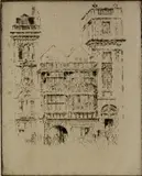 Untitled by Joseph Pennell, etching on paper "Gate of the Temple", sold Oct 2018