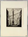 Untitled by Joseph Pennell, etching on paper "The Monument, sold Oct 2018