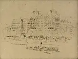 Untitled by Joseph Pennell, etching on paper "The Savoy", sold Oct 2018