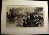 Untitled by Auguste-Louis Lepère, drypoint etching "Retour de Greenwich, sold Oct 2018