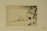 Untitled by Lewis Baumer, etching "Nudes on Beach", offered Oct 2018