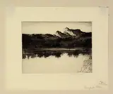 Untitled by Albany E. Howarth, etching "Langdale Pikes", sold Oct 2018