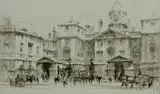 Untitled by William Walcot, 1924, drypoint etching on paper "Horseguards", sold Oct 2018