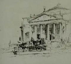 Untitled by William Walcot, 1915, drypoint etching on paper "The Rotunda of Palladio", sold Oct 2018