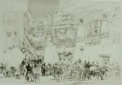 Untitled by William Walcot, 1927, drypoint etching on paper "Carthage Under the Romans", sold Oct 2018