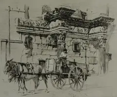 Untitled by William Walcot, 1908, drypoint etching on paper "The Remains of the Forum of Minerva", sold Oct 2018