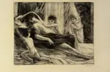 Untitled by Raphael Drouart, monotype print "Reveil de Venus", sold Oct 2018