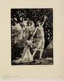 Untitled by Raphael Drouart, etching "Jardin Printanier", sold Oct 2018