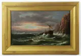 Monhegan Harbor by Gertrude Beals Bourne, oil on canvas, sold May 2023